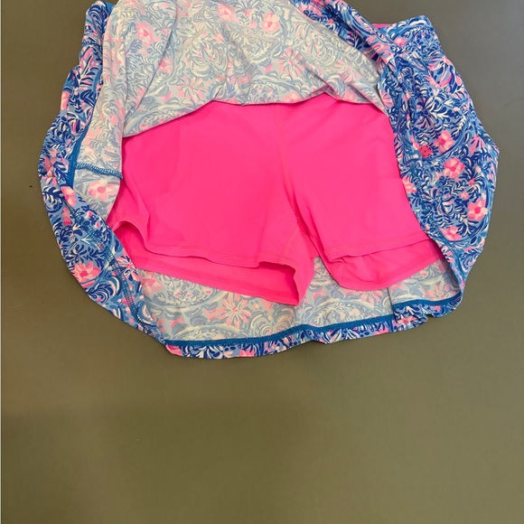 Lilly Pulitzer Luxletic Athletic wear Vibrant Pink and Blue Skort - Picture 3 of 7